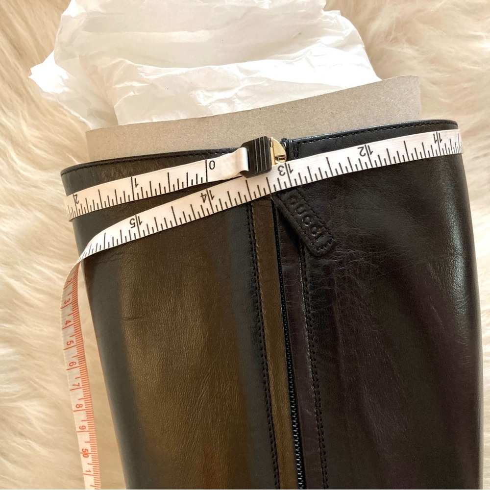 ‼️SALE‼️🔥HP!🔥Sexy Gucci Black Leather Knee Stiletto Boot - Picture 16 of 16